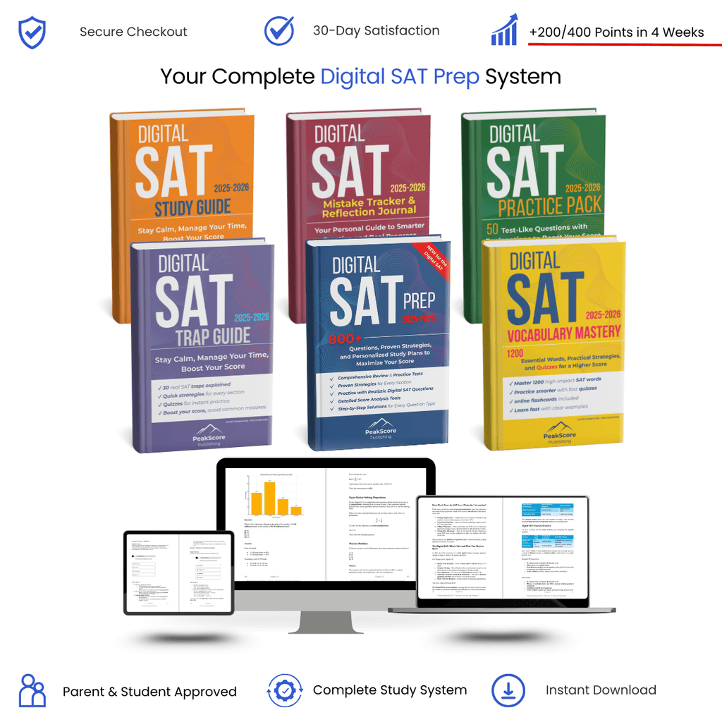 The Ultimate Digital SAT Bundle: 6 Books to Maximize Your Score - Peak Score Media