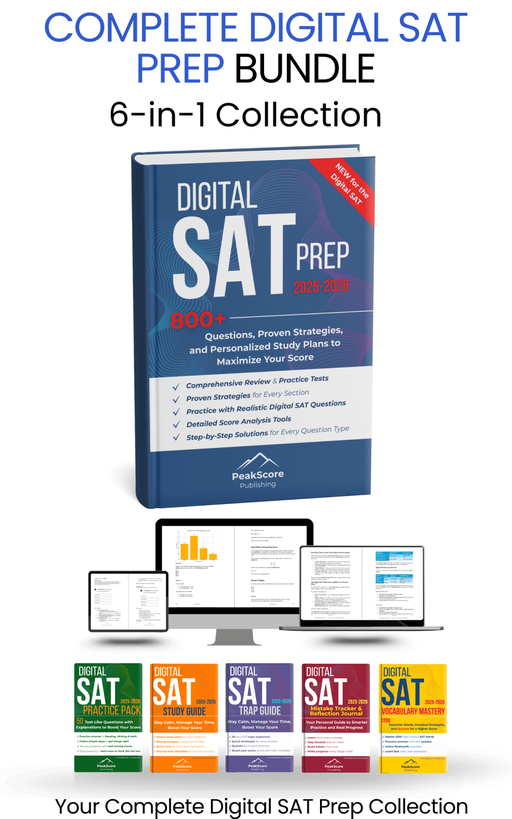The Ultimate Digital SAT Bundle: 6 Books to Maximize Your Score - Peak Score Media